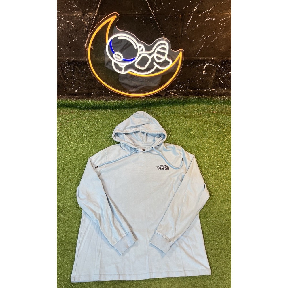 The North Face Hoodie Womens Medium Blue  Pullover Hooded Sweatshirt Hiking‎